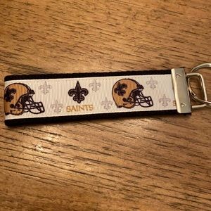New Orleans Saints keychain fan gear NWT key fob